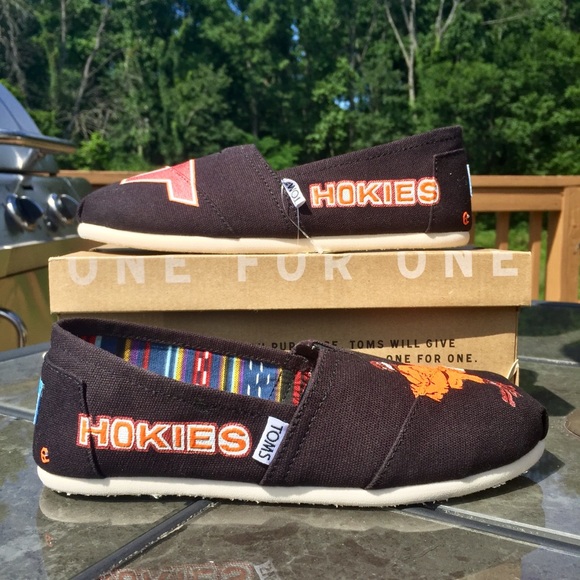 VA Tech Hokies college custom hand painted TOMS - Picture 3 of 8